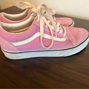 Vans Pink Canvas/Suede with White Accents